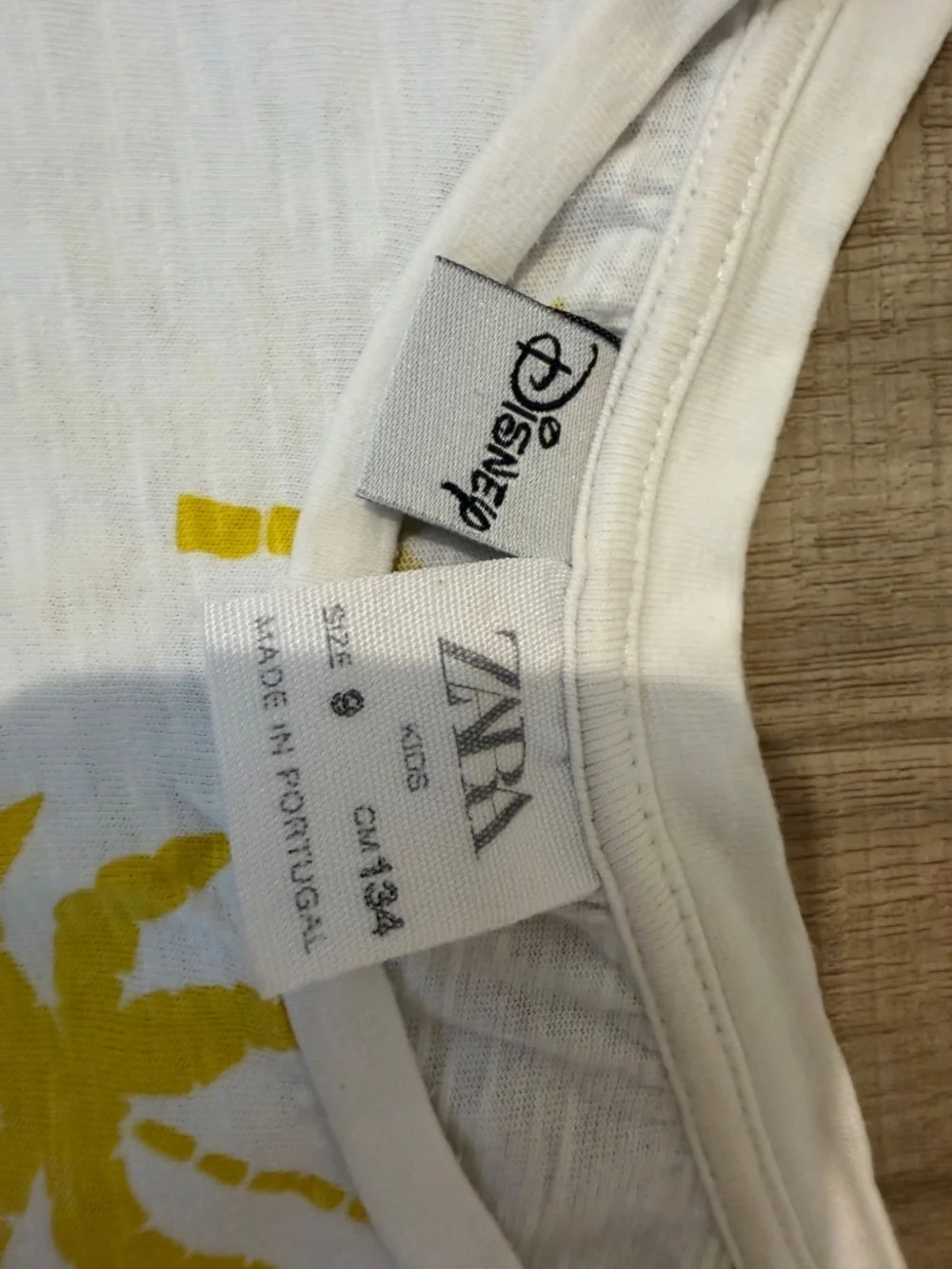 Set-ZARA Kids Disney Minnie Mouse Tee & Denim Short Overalls Set Size 9/10